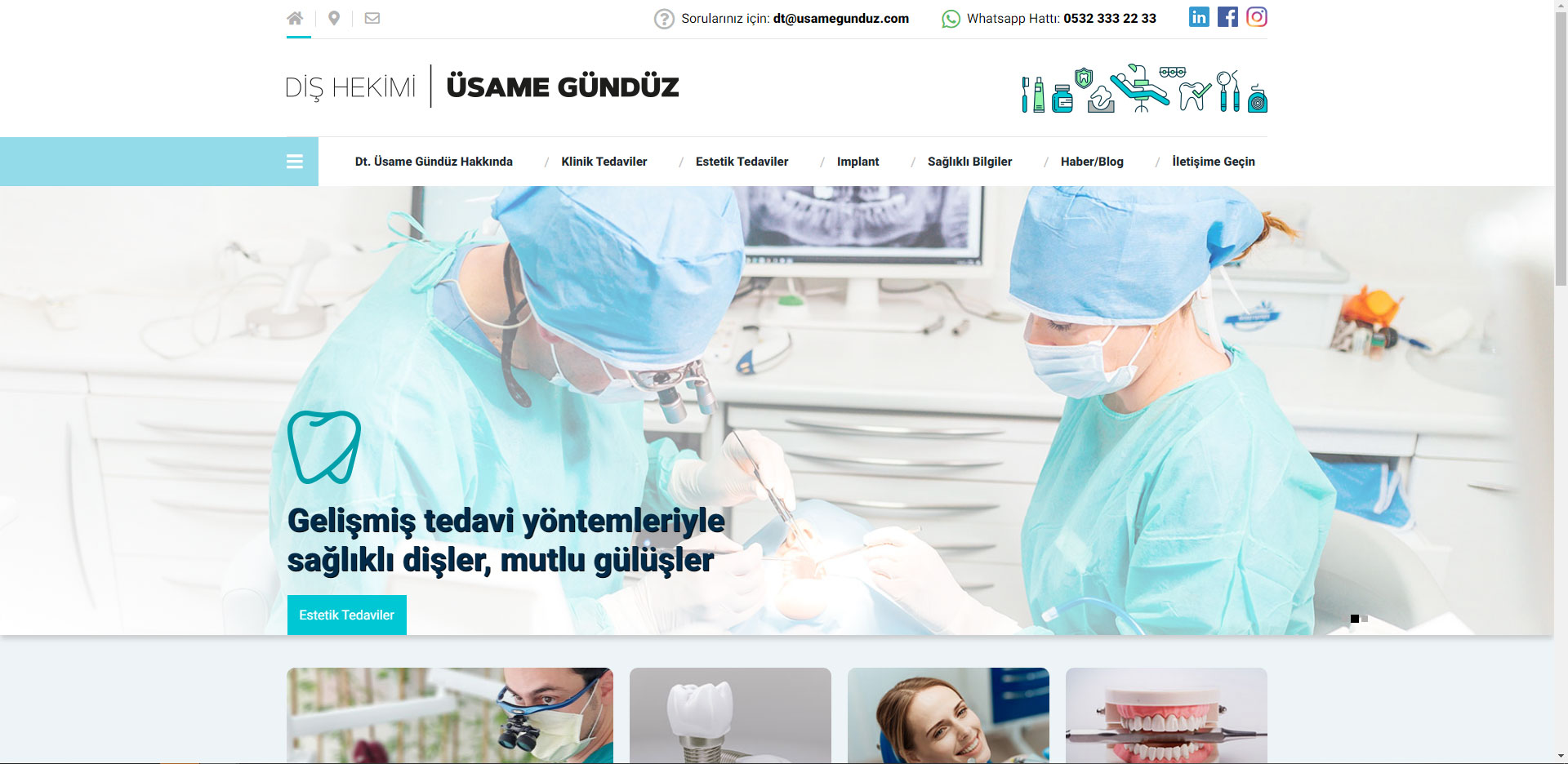 Yeni Web Sitemiz Yayında || Konya Diş Hekimi | Üsame GÜNDÜZ 